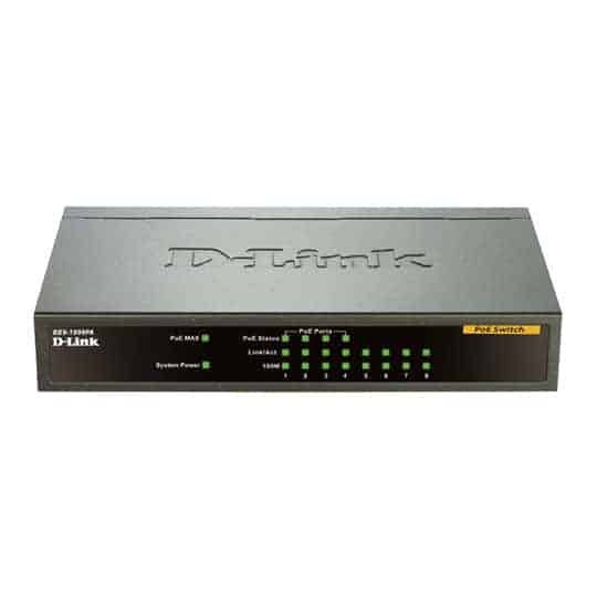 D-Link 8 Port 10/100 Desktop Switch with 4x 15.4W PoE Ports